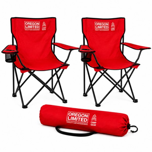 Producto - Pack 2 Sillas Plegables Oregon Camping Playa Con Portavasos - 1