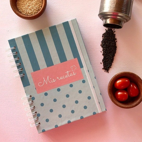 Producto - Recetario Mis receta sky blue
