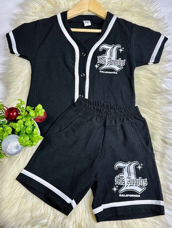 Producto - CONJUNTO SANTY NEGRO (CAMISA + BERMUDA)