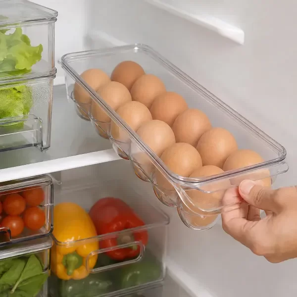 Producto - Huevera De Acrílico Con Tapa Transparente Para 12 Huevos - 6