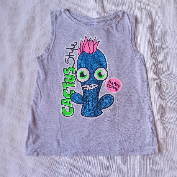 Producto - Musculosa gris cactus (T. 5-6)