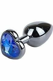Producto - SEXA PLUG DE METAL CHICO CORAZON AZUL - 0