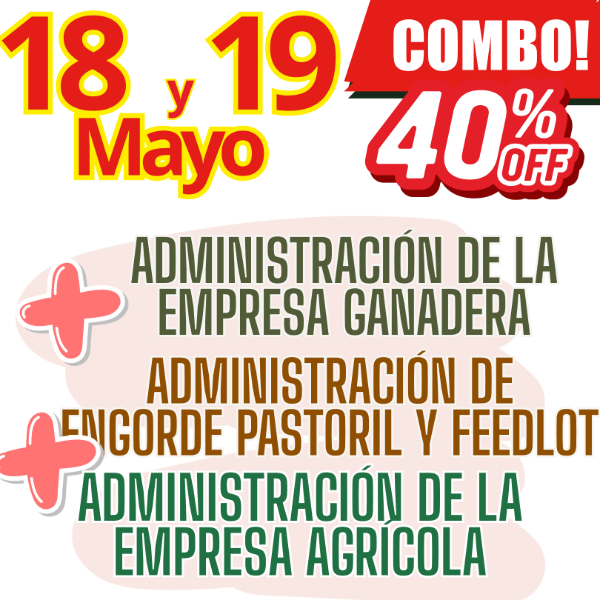 Producto - COMBO 3 CURSOS: Admin Ganadera + Engorde Pastoril y Feedlot + Admin Agrícola