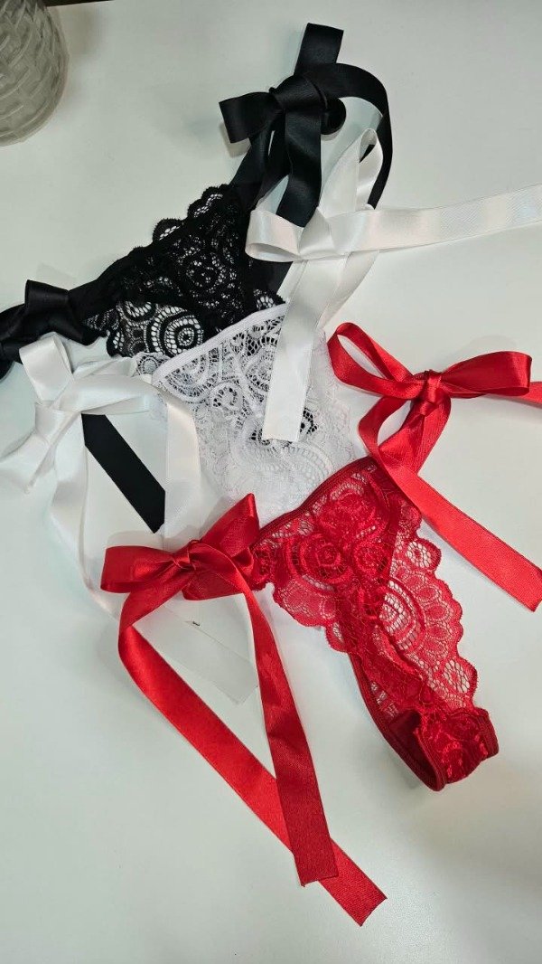 Producto - TANGA DE ENCAJE  CON LASO AL COSTADO A21 C - 0