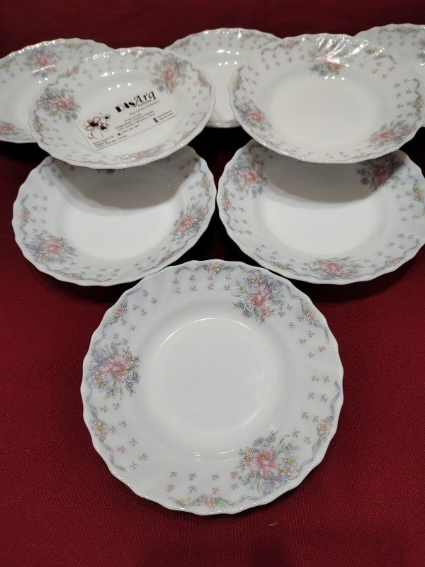 Producto - Compoteras opalina y flores