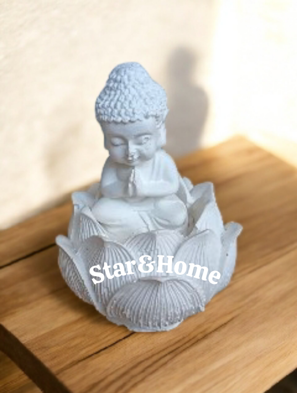 Producto - Porta sahumerio Loto con buda pieza entera