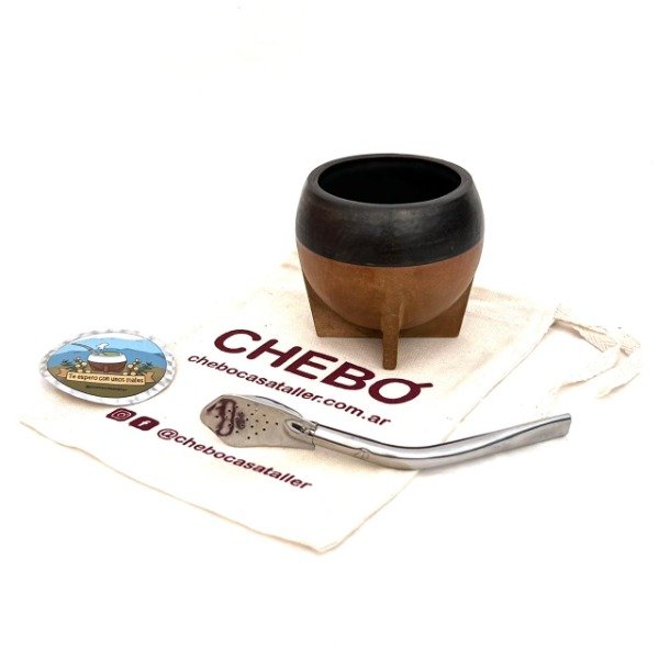 Producto - MATE CHICO Esmaltado Gris + BOMBILLA + STIKER