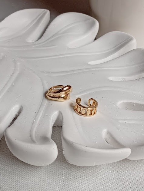 Producto - Aro cuff chunky - Acero dorado - 1