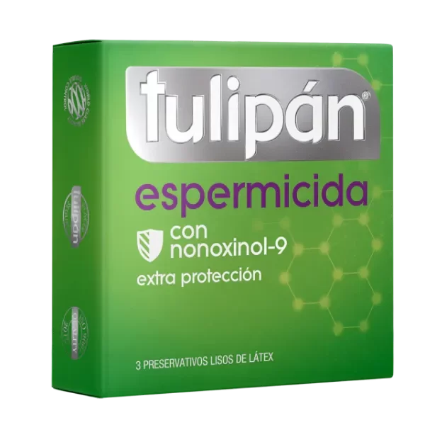 Producto - PRESERVATIVOS DE LÁTEX X 3 TULIPÁN ESPERMICIDA