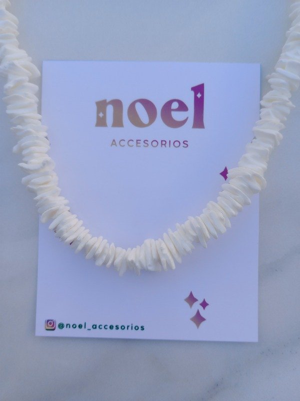 Producto - Collar escallas de caracoles blancos