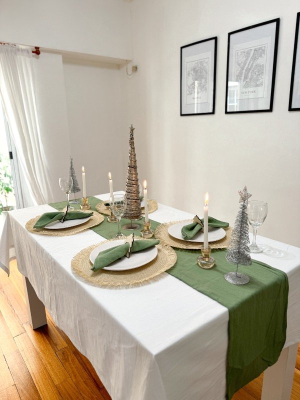 Producto - Camino de mesa + Servilletas de Tusor Premium