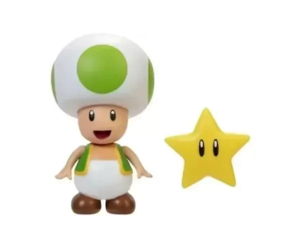 Producto - Super Mario Green Toad with Super Star 10cm - 1