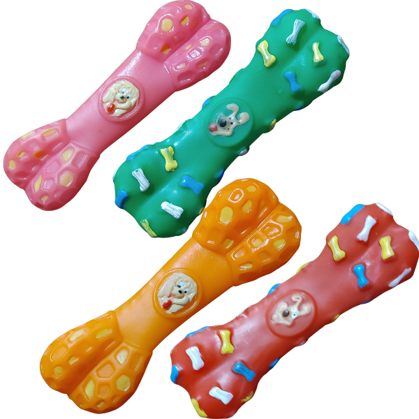Producto - Juguete para para perros huesito masticable con chifle sonoro - 0