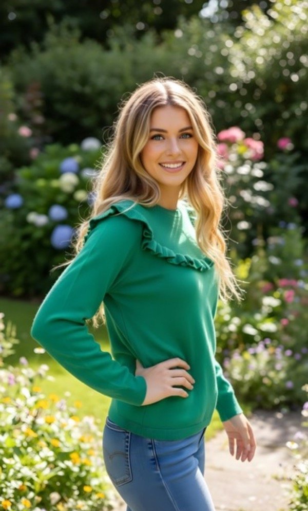 Producto - Sweater verde volados