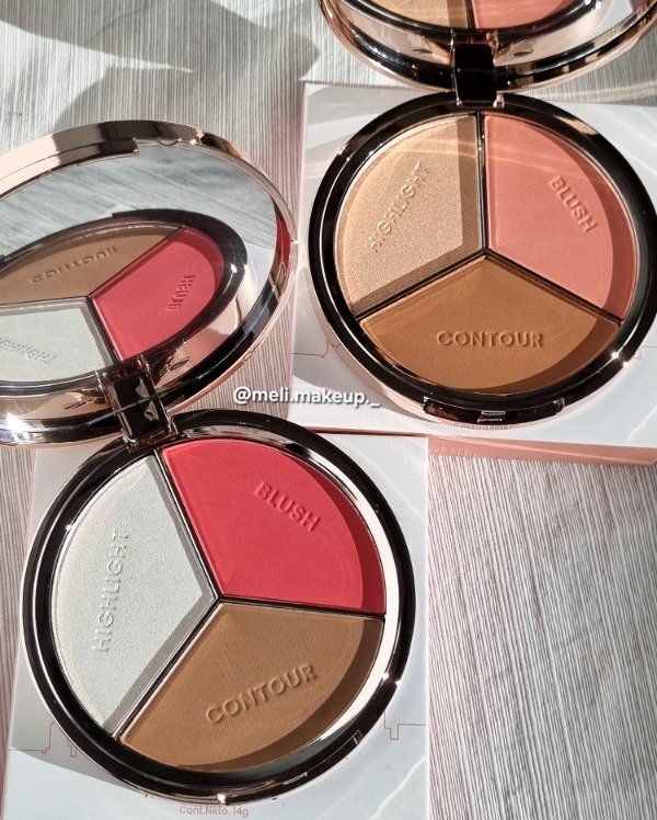 Producto - Paleta 3 en 1 Contorno, rubor e Iluminador CG