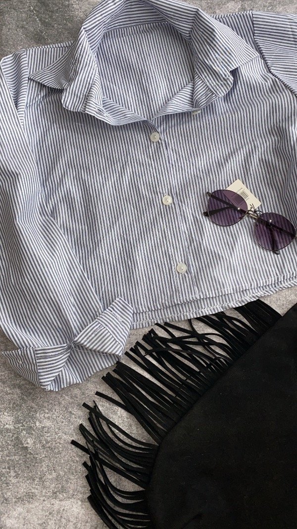 Producto - CAMISA RAYAS GRIS PROMO