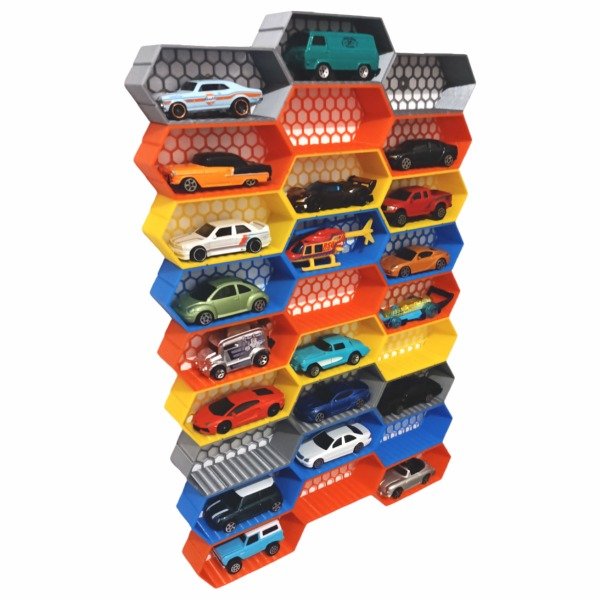 Producto - Repisa Exhibidora Para 27 Autitos Hot Wheels Similares Pared