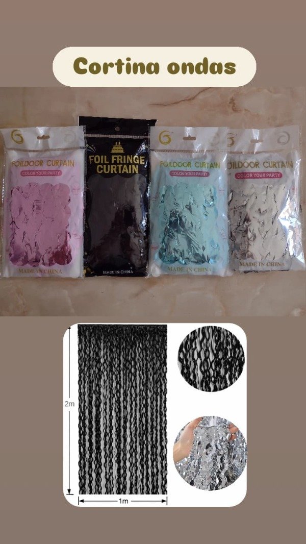 Producto - Cortina metalizada ondas