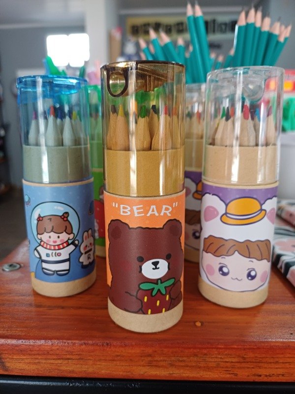 Producto - Lapices con estuche y sacapuntas