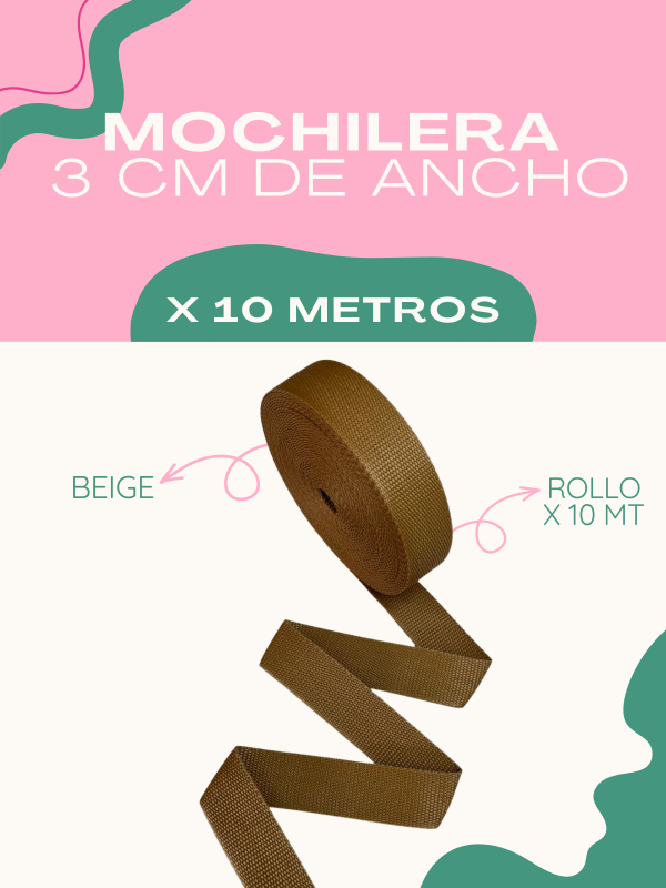 Producto - MOCHILERA X 10 MTS - Beige