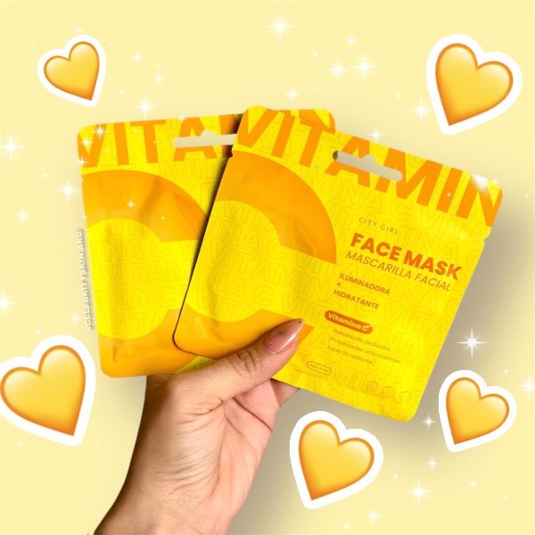 Producto - MASCARILLA FACIAL VITAMINA C CITYGIRL X 2 UNIDADES