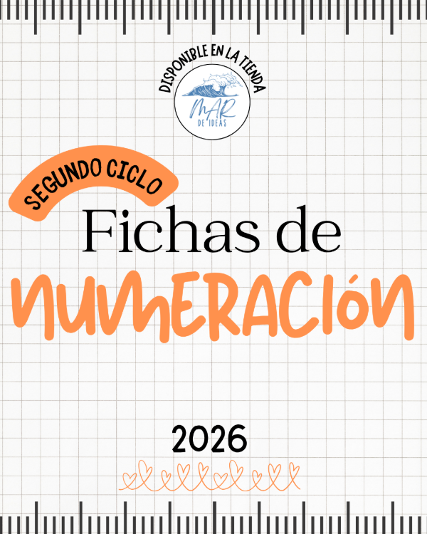 Producto - 5 Fichitas de Numeración para Segundo Ciclo