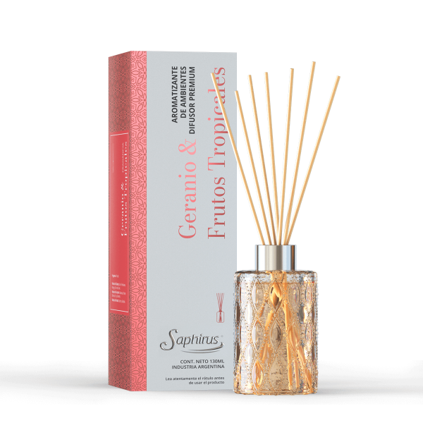 Producto - Difusor Premium Geranio y Frutos Tropicales