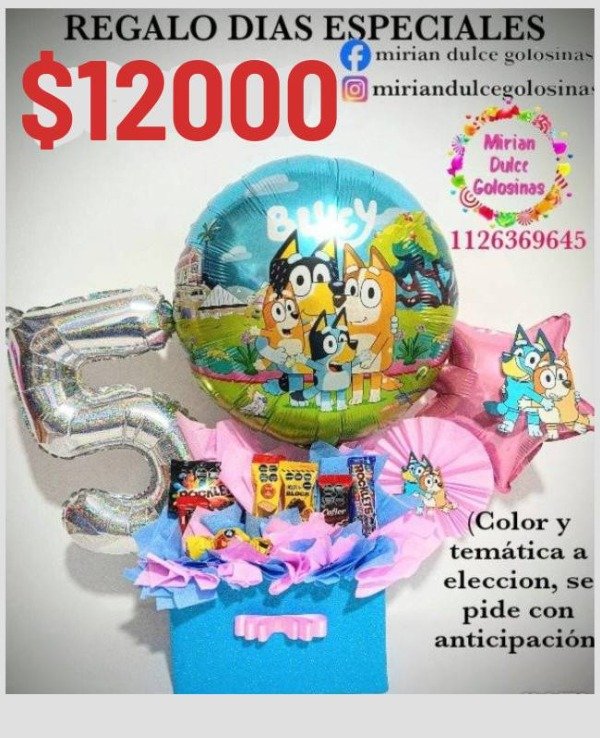 Producto - Regalo box con golosinas bluey o personaje a eleccion