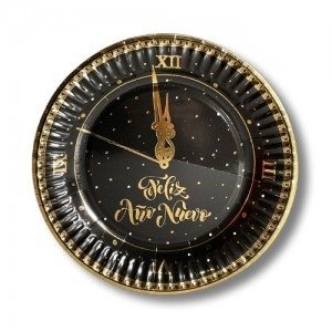 Producto - Plato poli papel año nuevo x6