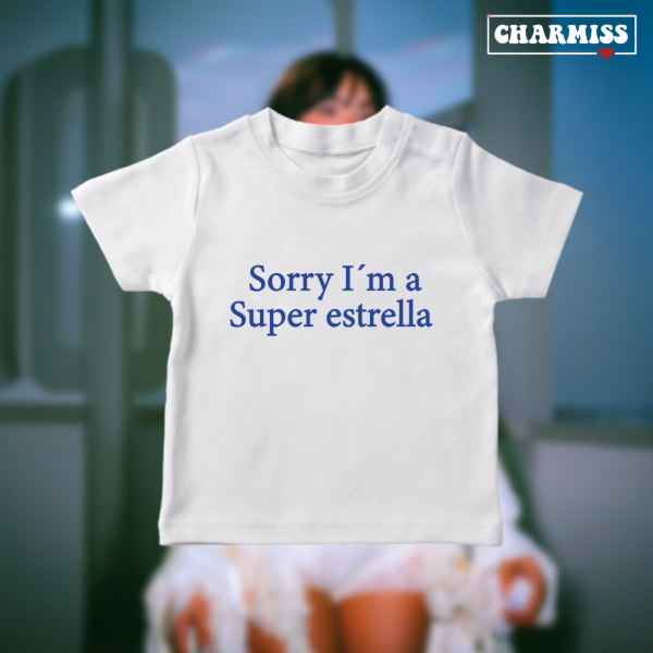 Producto - Baby Tee-  Sorry im a super estrella - 0
