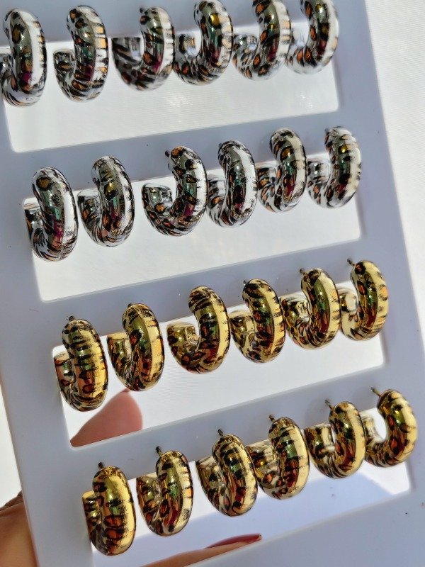 Producto - Aro Chunky dona fina animal print