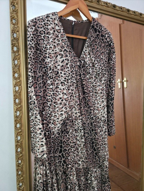 Vestido print marrón — imagen 7