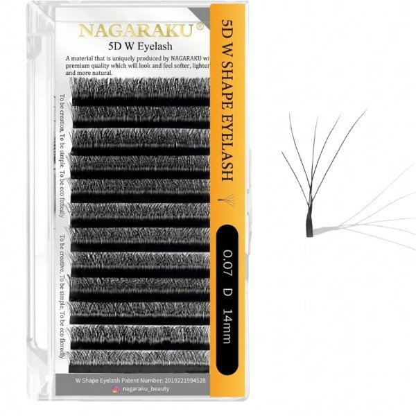 Producto - Extensiones de pestañas Nagaraku 5D Curva D