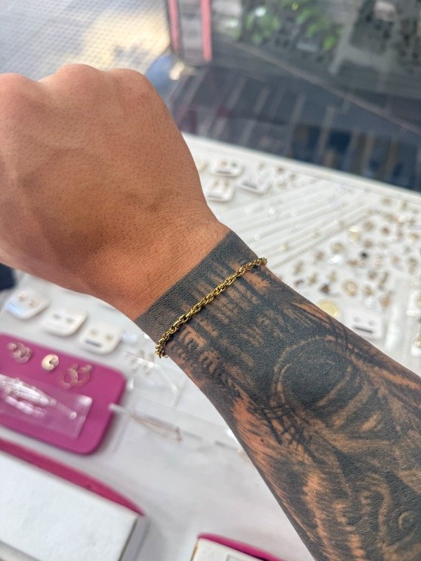 Producto - Pulsera acero dorado Singapur (unisex)