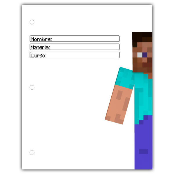 Producto - Carátula Separadores N3 Minecraft Diseño 13