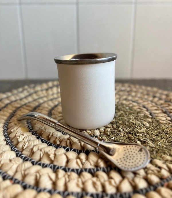 Producto - Mate Vasito de Acero Inoxidable con Bombilla de Acero