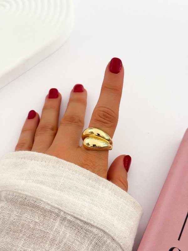 Producto - Anillo acero dorado regulable 2