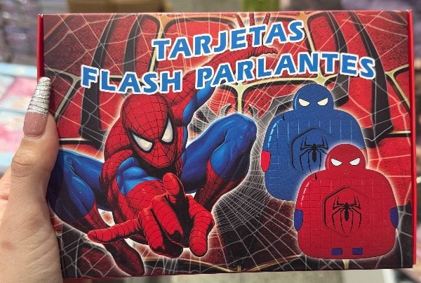 Producto - Tarjeta flash con parlante Spiderman  Inglés y español