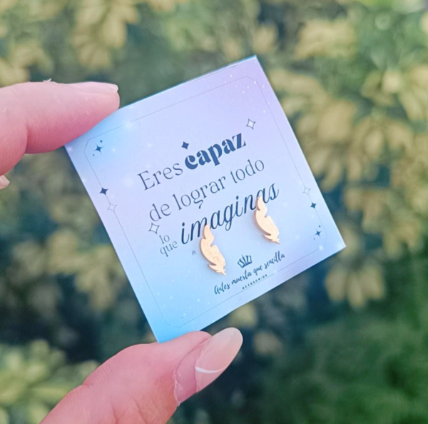 Producto - Aros pluma a. Dorado