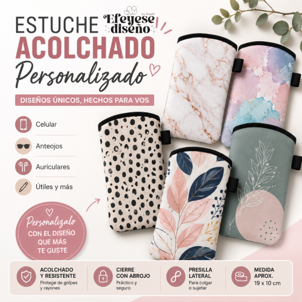 Producto - Estuche Acolchado Personalizado Porta Celular Multiuso