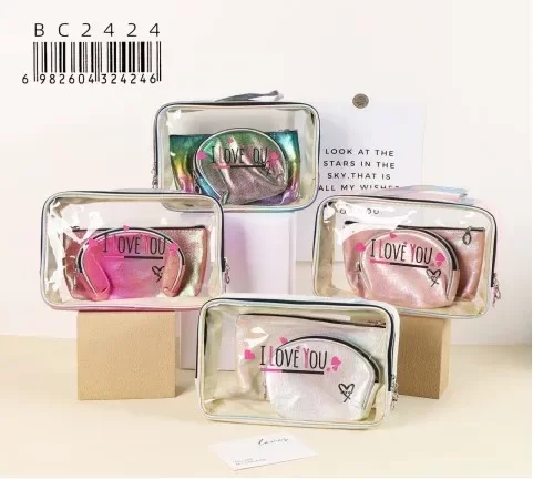 Producto - SET DE NECESER DUO TRANSPARENTE OTRO BOLSOS ORGANIZADOR