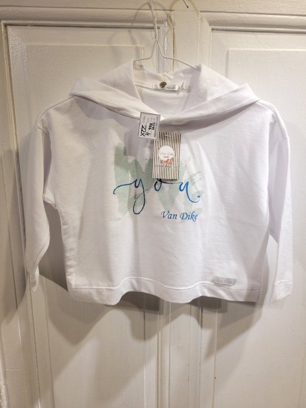 Producto - Buzo VAN DIKE blanco logo love you Nuevo C/etiqueta Talle 6 años - PRECIO: 22X