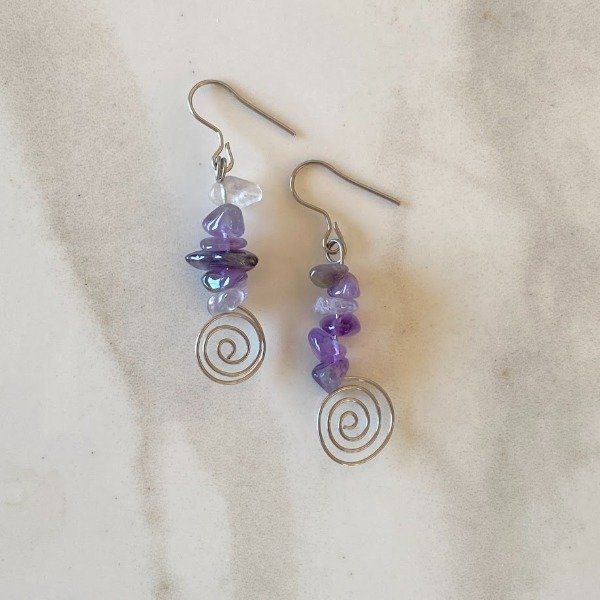 Producto - Pendientes ESPIRAL de Amatista
