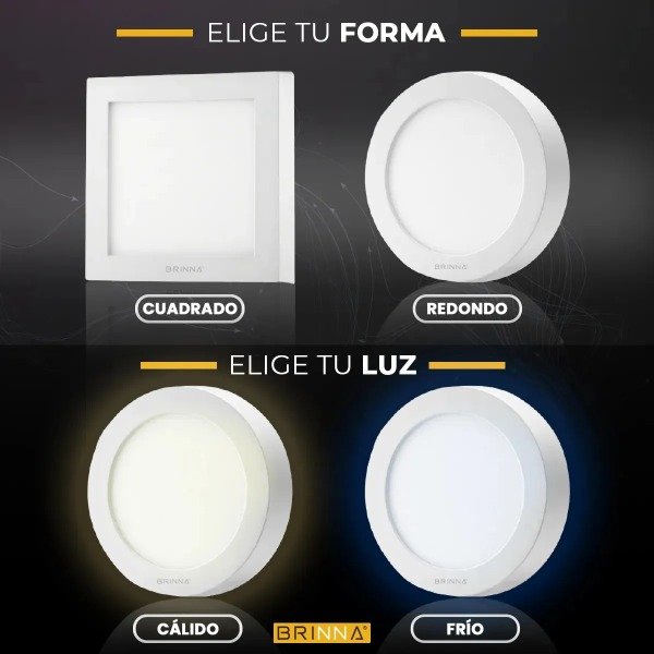 Producto - PLAFON PANEL LED REDONDO APLICAR 24W CALIDO BRINNA - 2