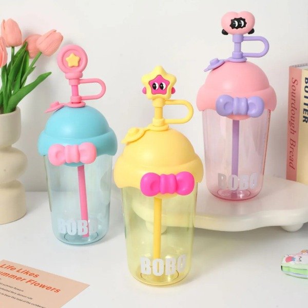Producto - Vaso hermético kawaii con sorbete 1000ml - 0
