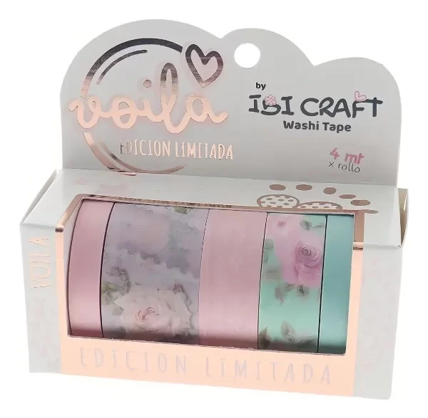 Producto - Cinta Washi Tape Pack por 5 Collección Vintage - Ibi Craft - 3