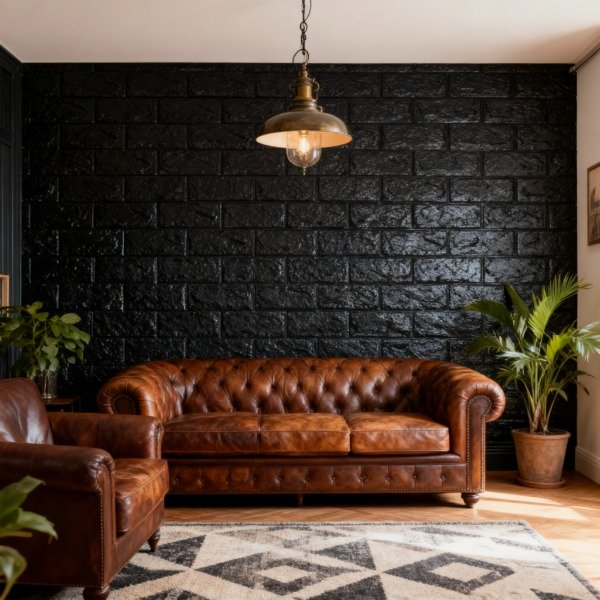 Producto - Placa Autoadhesiva Revestimiento Pared NEGRO Pack X5-thw Blanco