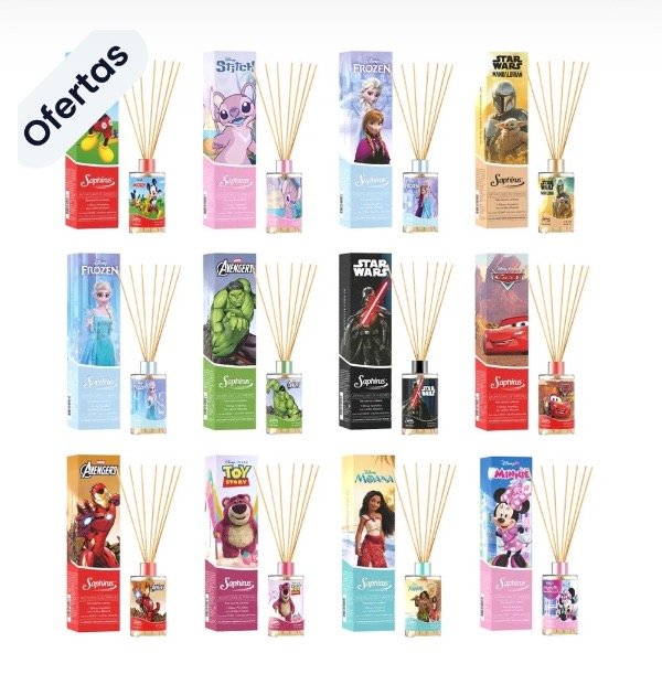 Producto - Difusor con varillas saphirus (con motivos de disney)