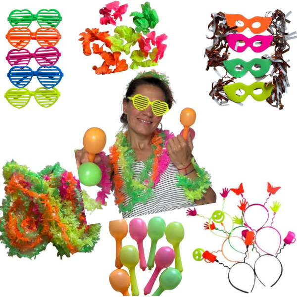 Producto - Combo cotillón flúor para 50-60 personas