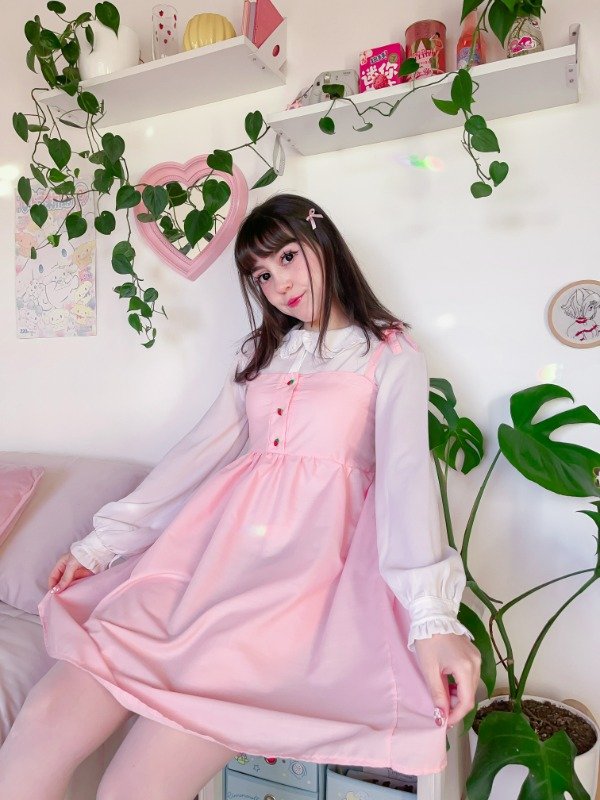 Producto - vestido morango rosa